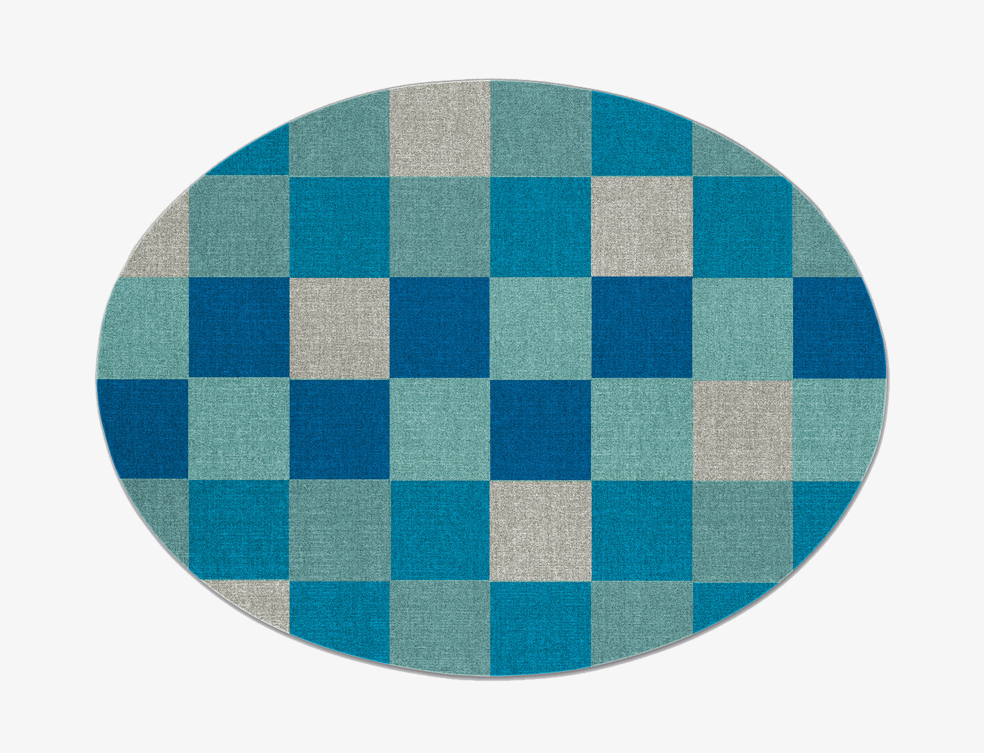Curacao Geometric Oval Flatweave New Zealand Wool Custom Rug by Rug Artisan