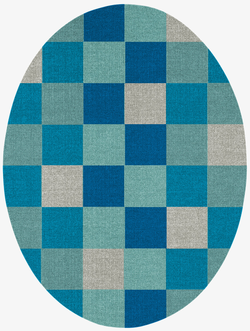 Curacao Geometric Oval Flatweave New Zealand Wool Custom Rug by Rug Artisan