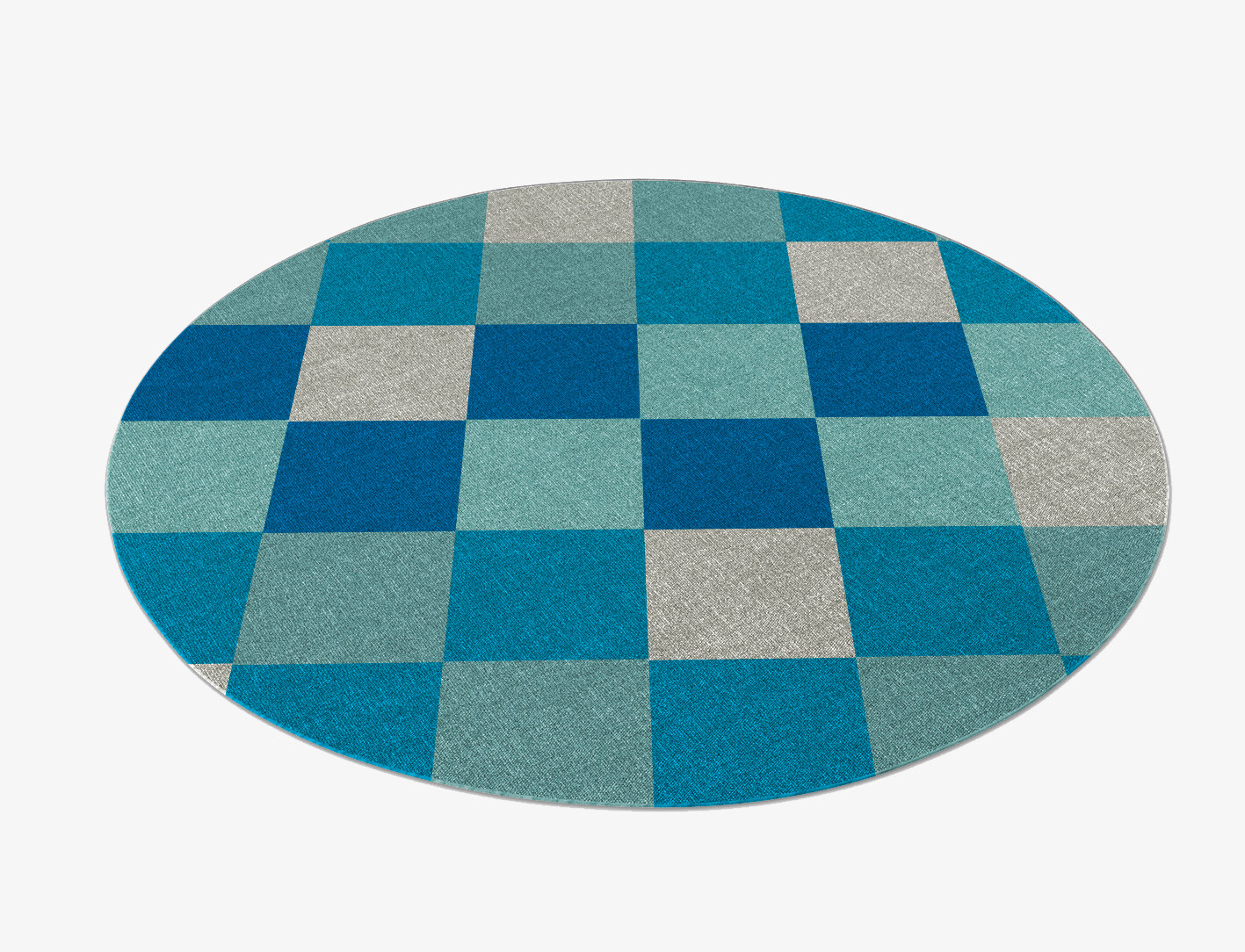 Curacao Geometric Round Flatweave New Zealand Wool Custom Rug by Rug Artisan