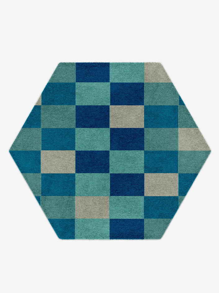 Curacao Geometric Hexagon Hand Knotted Tibetan Wool Custom Rug by Rug Artisan