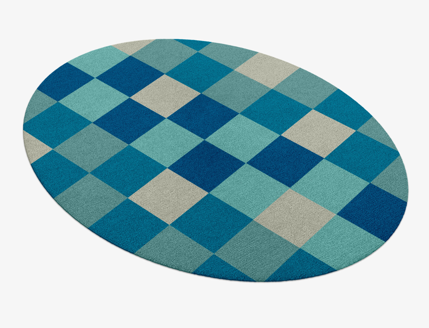 Curacao Geometric Oval Hand Knotted Tibetan Wool Custom Rug by Rug Artisan
