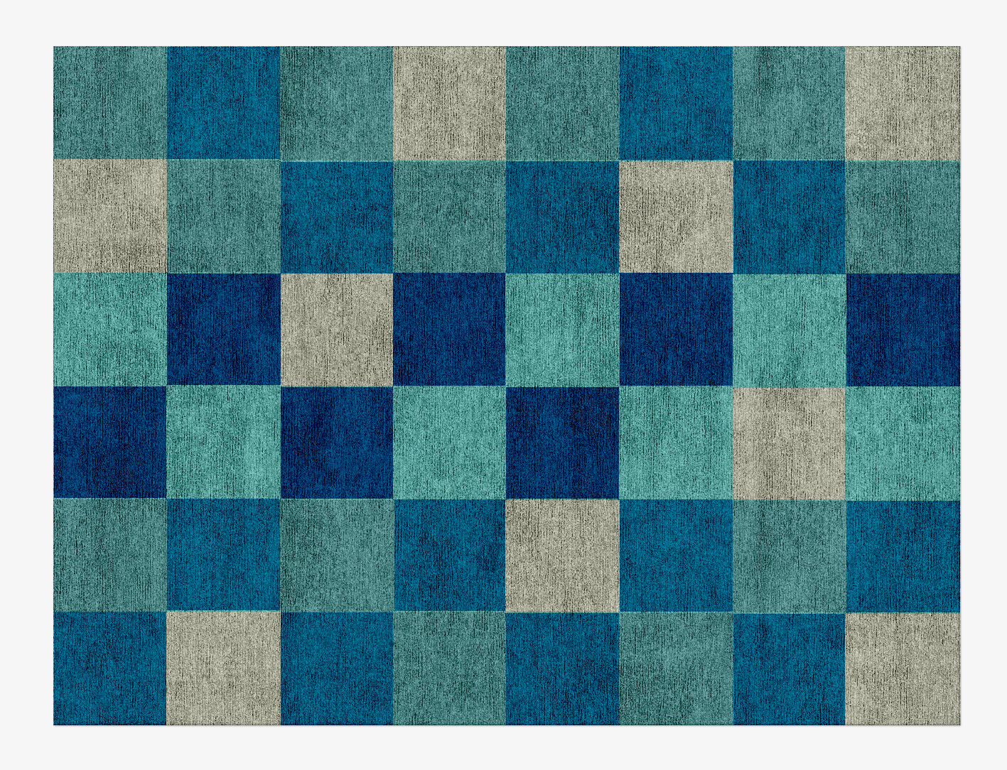 Curacao Geometric Rectangle Hand Knotted Bamboo Silk Custom Rug by Rug Artisan
