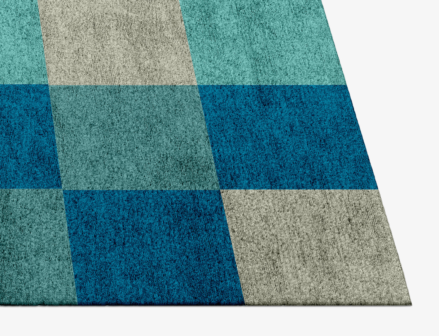 Curacao Geometric Rectangle Hand Knotted Bamboo Silk Custom Rug by Rug Artisan