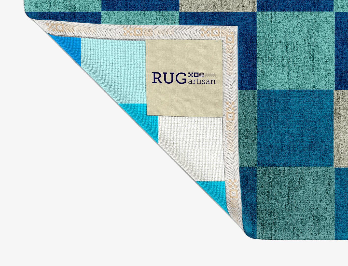 Curacao Geometric Rectangle Hand Knotted Bamboo Silk Custom Rug by Rug Artisan