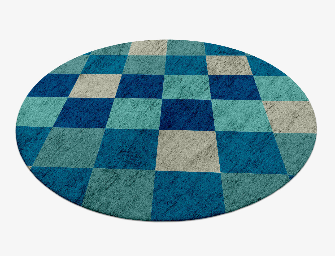 Curacao Geometric Round Hand Knotted Bamboo Silk Custom Rug by Rug Artisan