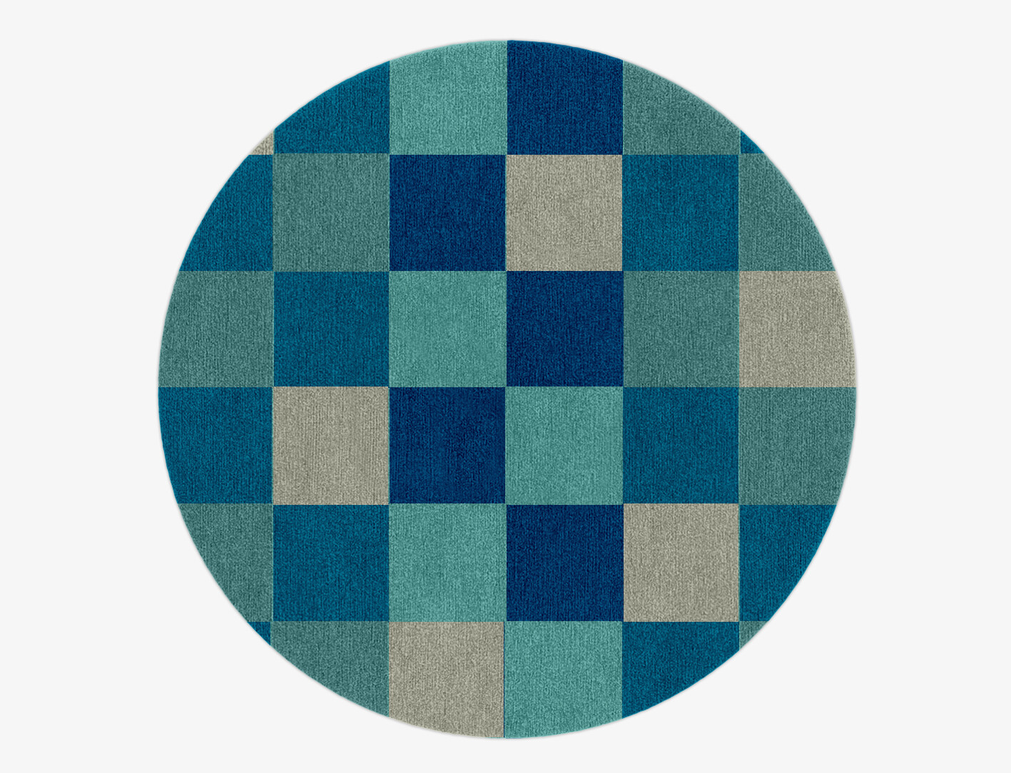 Curacao Geometric Round Hand Knotted Tibetan Wool Custom Rug by Rug Artisan