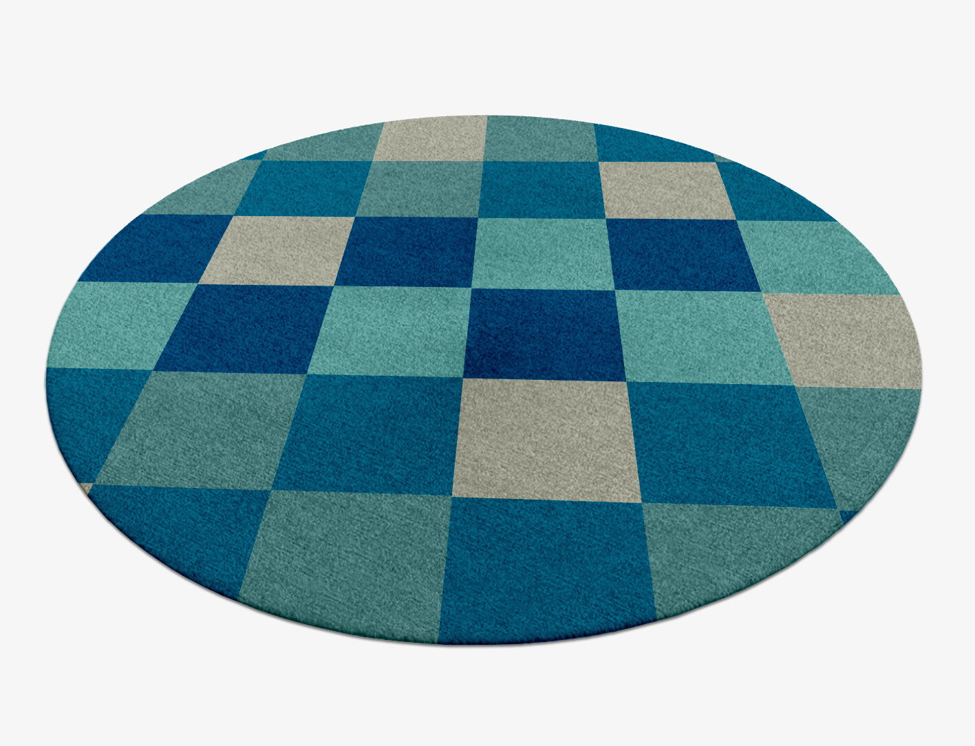 Curacao Geometric Round Hand Knotted Tibetan Wool Custom Rug by Rug Artisan