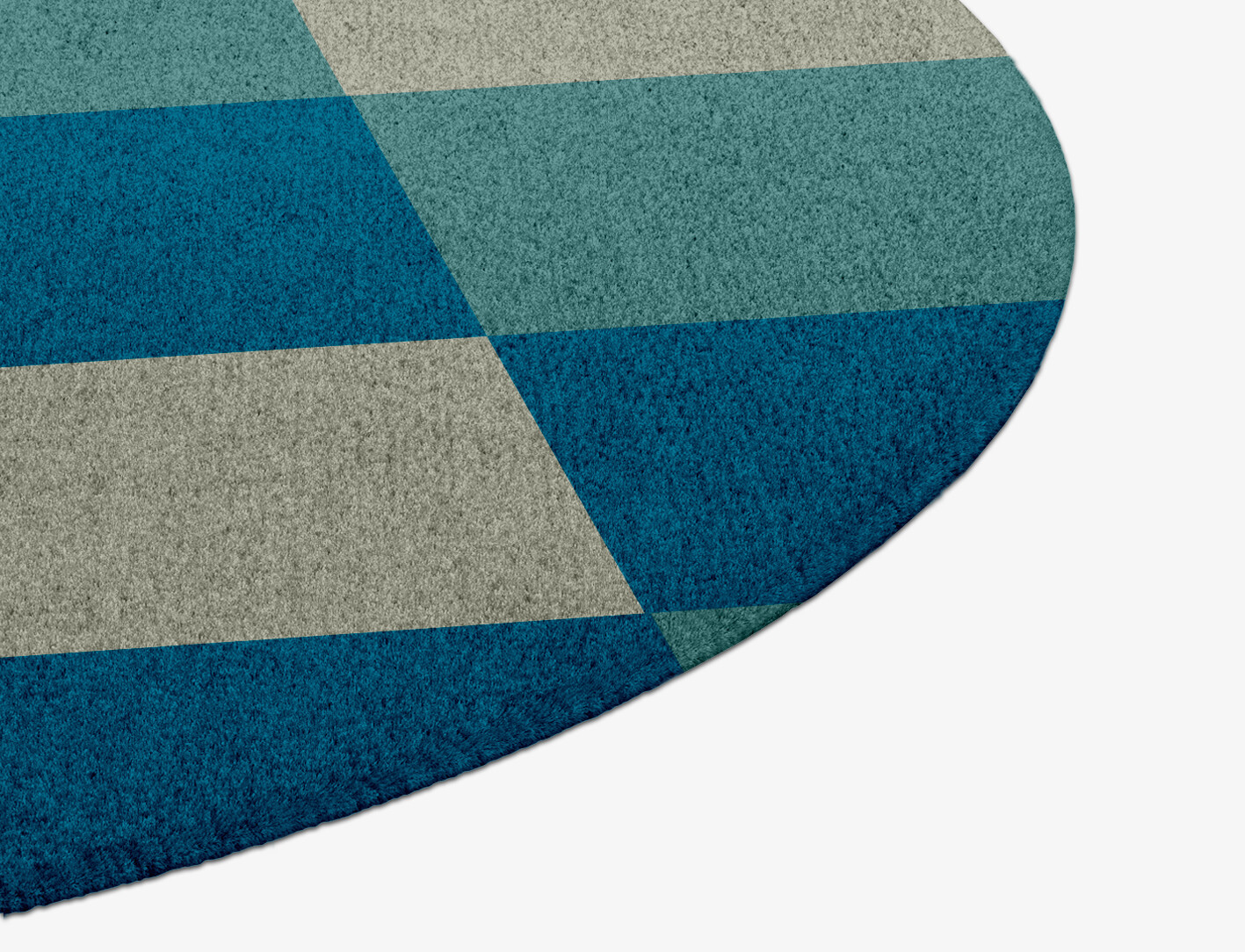 Curacao Geometric Round Hand Knotted Tibetan Wool Custom Rug by Rug Artisan