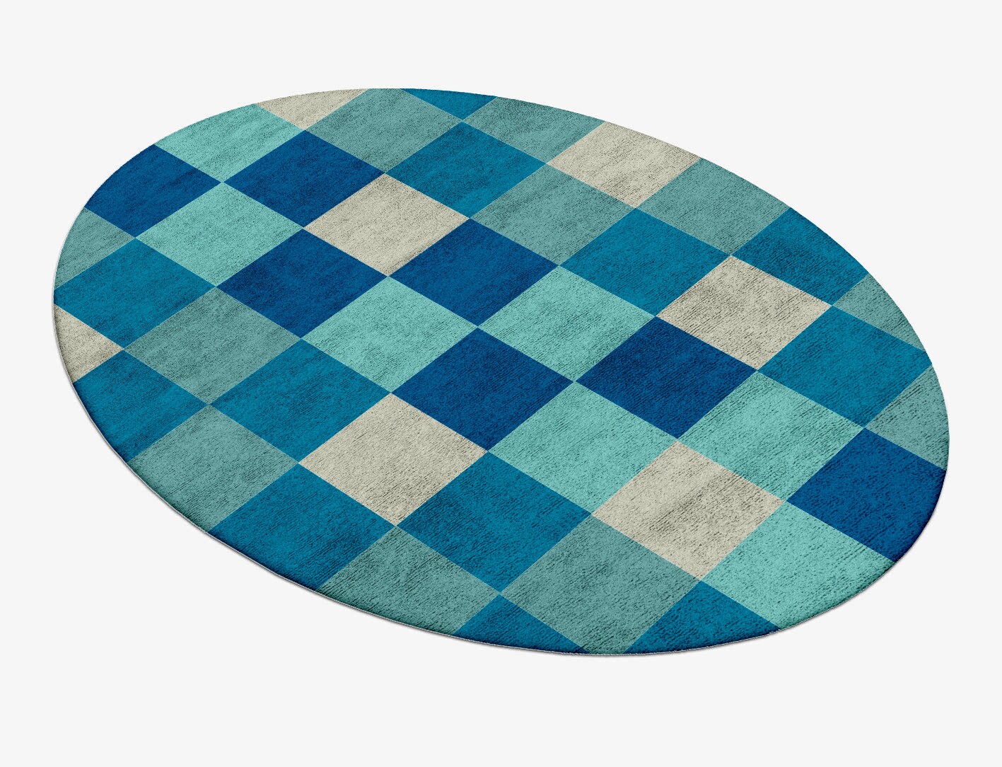 Curacao Geometric Oval Hand Tufted Bamboo Silk Custom Rug by Rug Artisan