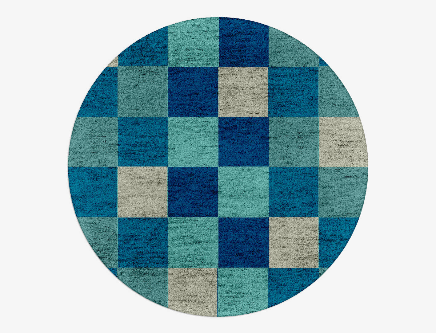 Curacao Geometric Round Hand Tufted Bamboo Silk Custom Rug by Rug Artisan