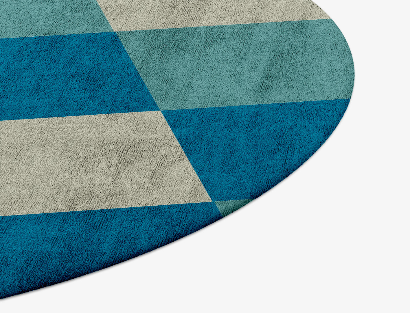 Curacao Geometric Round Hand Tufted Bamboo Silk Custom Rug by Rug Artisan