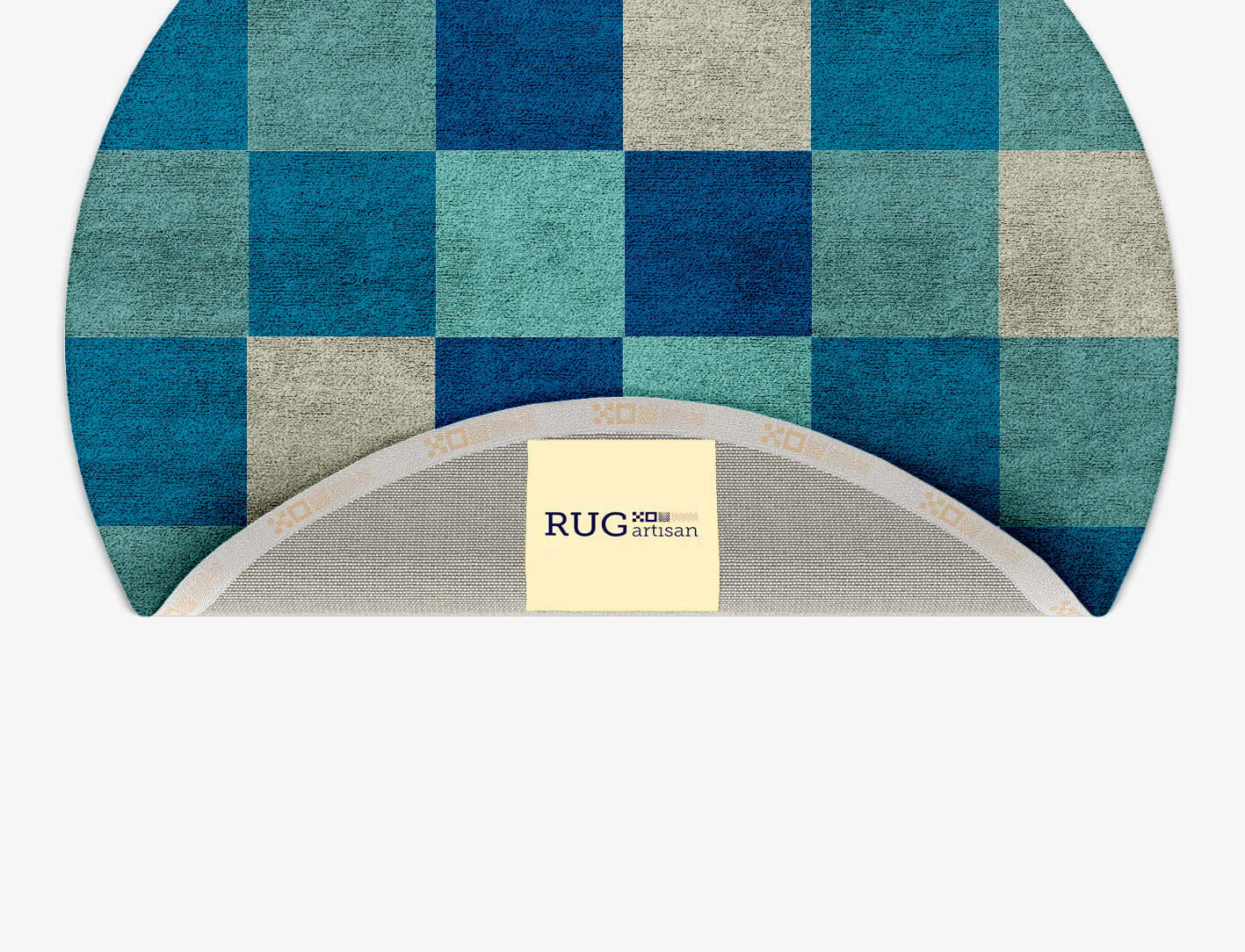 Curacao Geometric Round Hand Tufted Bamboo Silk Custom Rug by Rug Artisan
