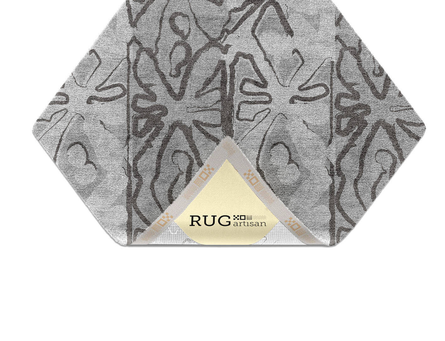 Curio Batik Diamond Hand Knotted Bamboo Silk Custom Rug by Rug Artisan