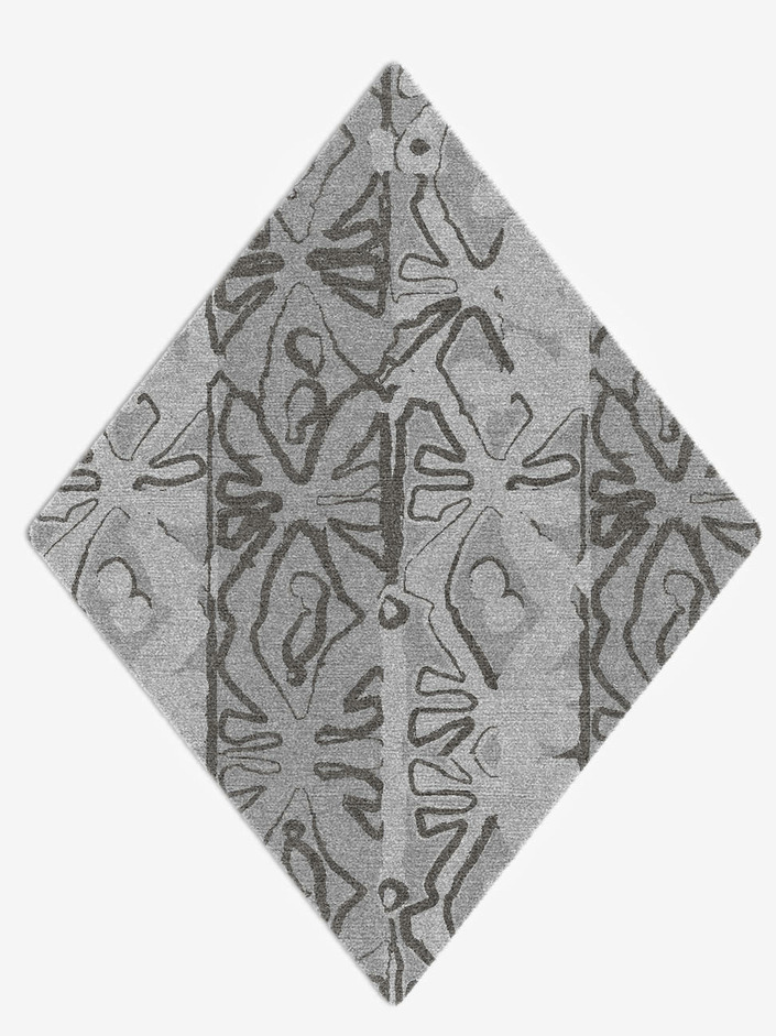 Curio Batik Diamond Hand Knotted Tibetan Wool Custom Rug by Rug Artisan