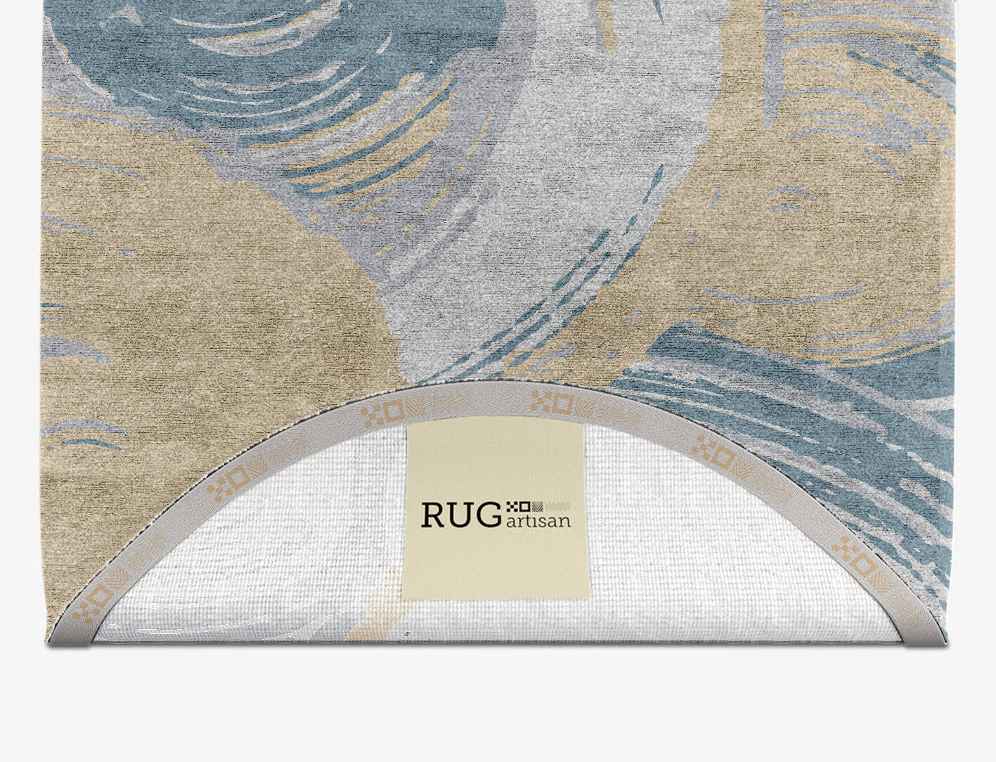 Curl Cerulean Capsule Hand Knotted Bamboo Silk Custom Rug by Rug Artisan