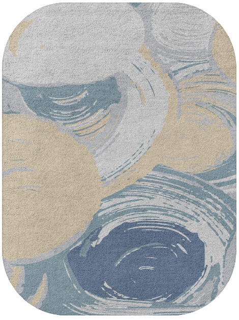Curl Cerulean Oblong Hand Tufted Pure Wool Custom Rug by Rug Artisan