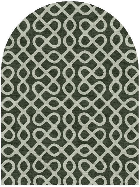 Cursive Modern Geometrics Arch Hand Knotted Tibetan Wool Custom Rug by Rug Artisan