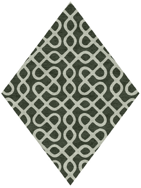 Cursive Modern Geometrics Diamond Hand Knotted Tibetan Wool Custom Rug by Rug Artisan