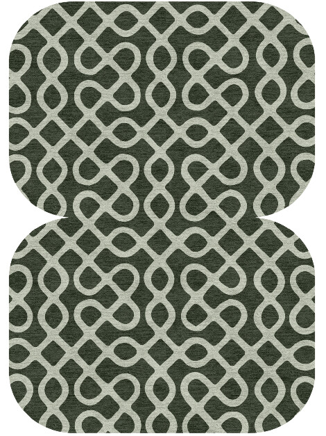 Cursive Modern Geometrics Eight Hand Knotted Tibetan Wool Custom Rug by Rug Artisan