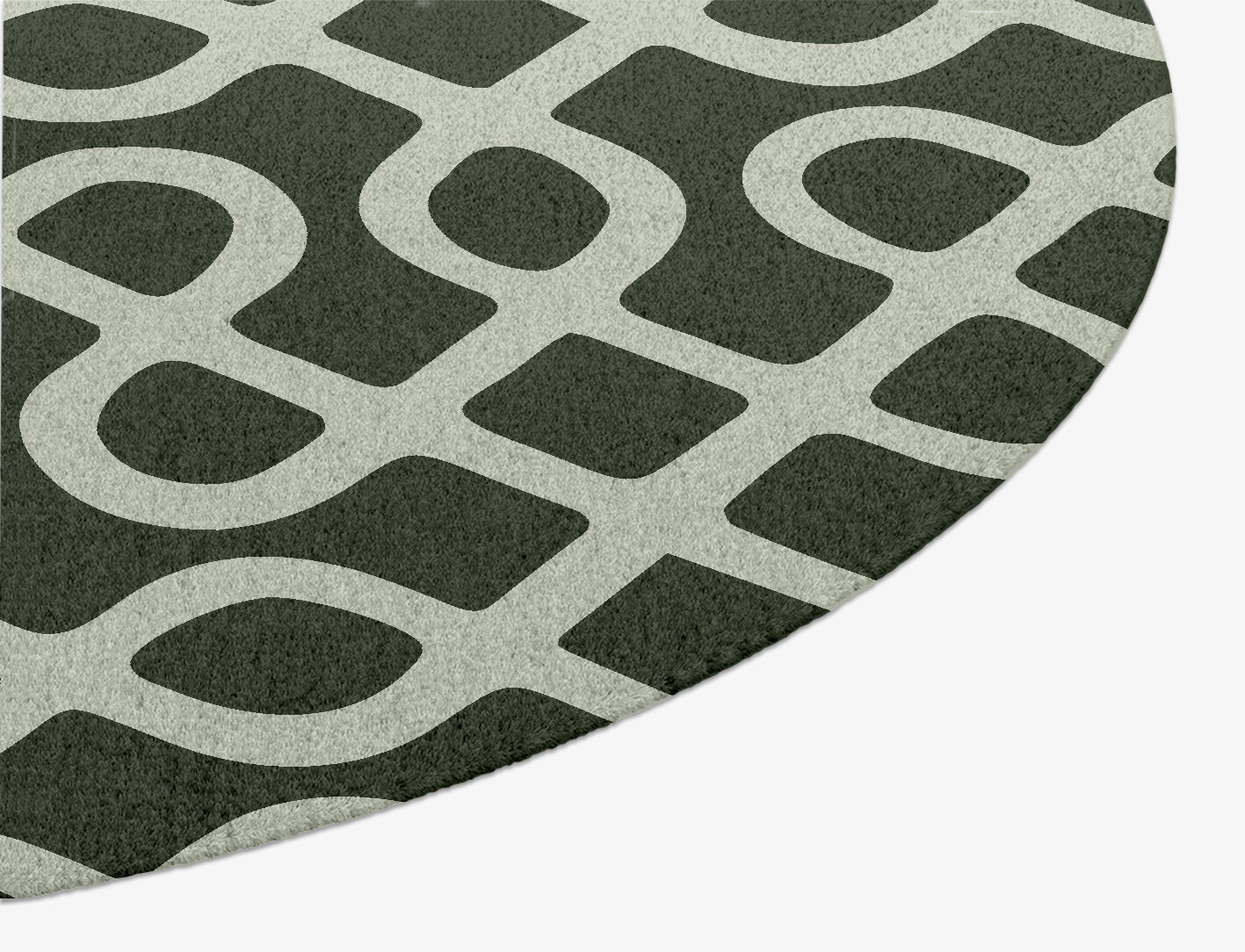 Cursive Geometric Oval Hand Knotted Tibetan Wool Custom Rug by Rug Artisan