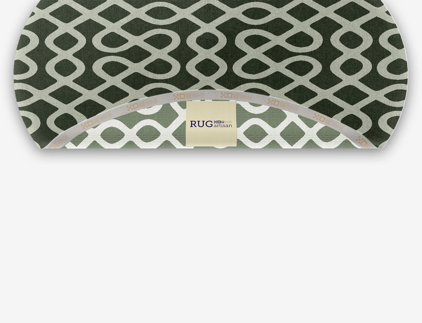 Cursive Geometric Oval Hand Knotted Tibetan Wool Custom Rug by Rug Artisan