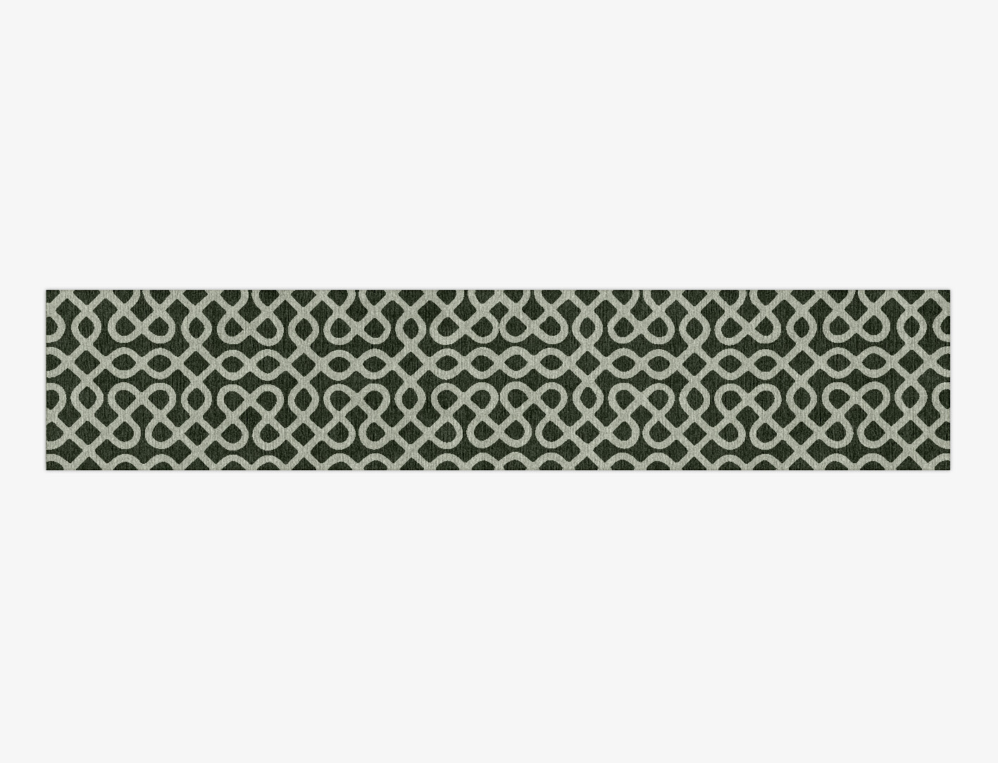 Cursive Geometric Runner Hand Knotted Tibetan Wool Custom Rug by Rug Artisan