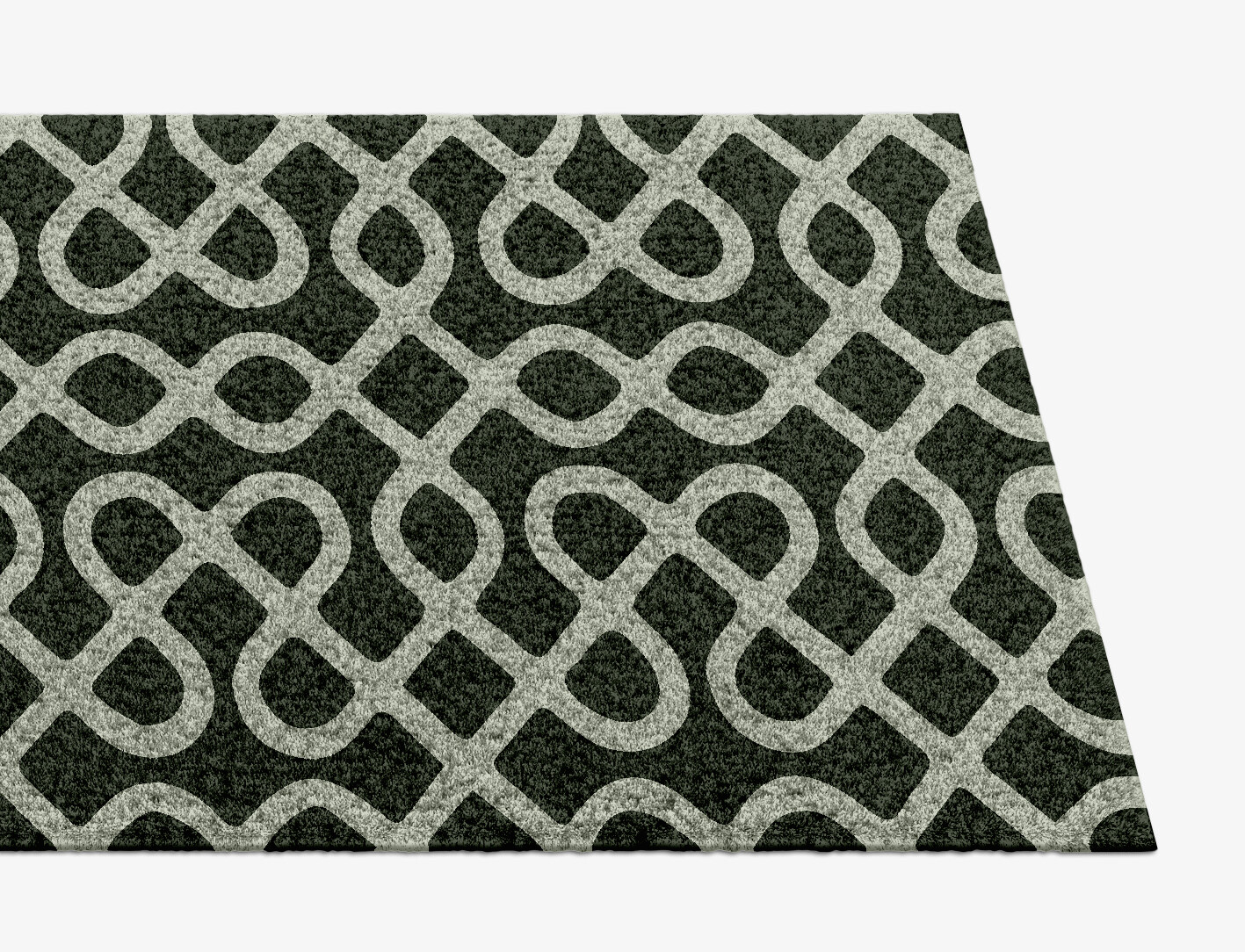 Cursive Geometric Runner Hand Knotted Tibetan Wool Custom Rug by Rug Artisan