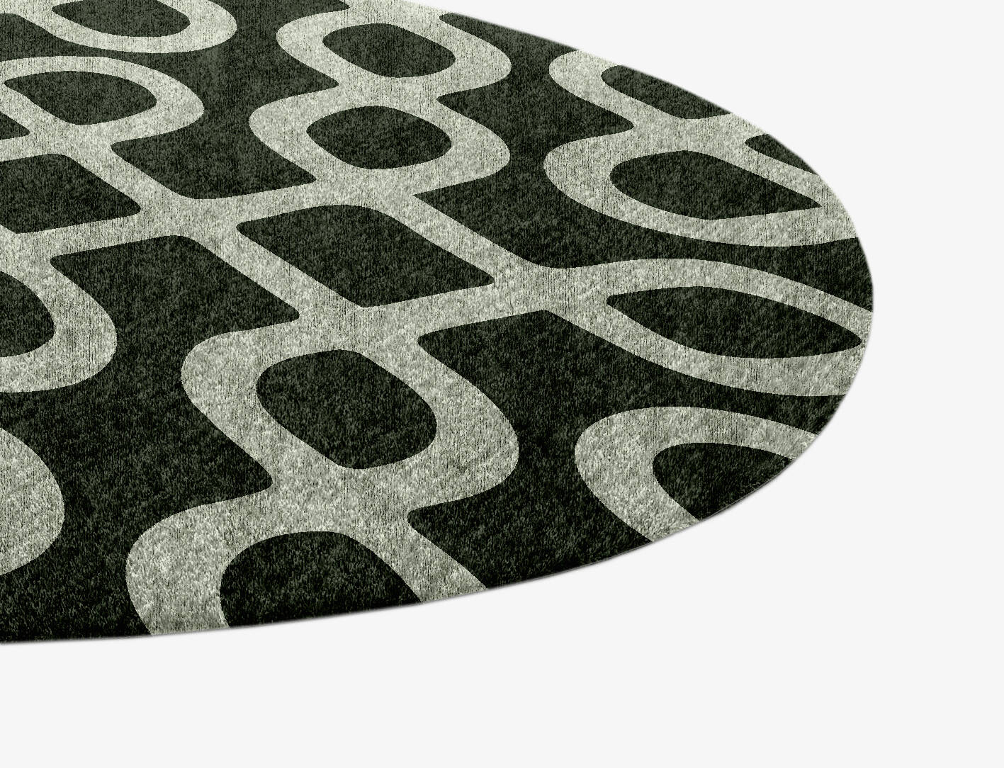 Cursive Modern Geometrics Splash Hand Knotted Bamboo Silk Custom Rug by Rug Artisan