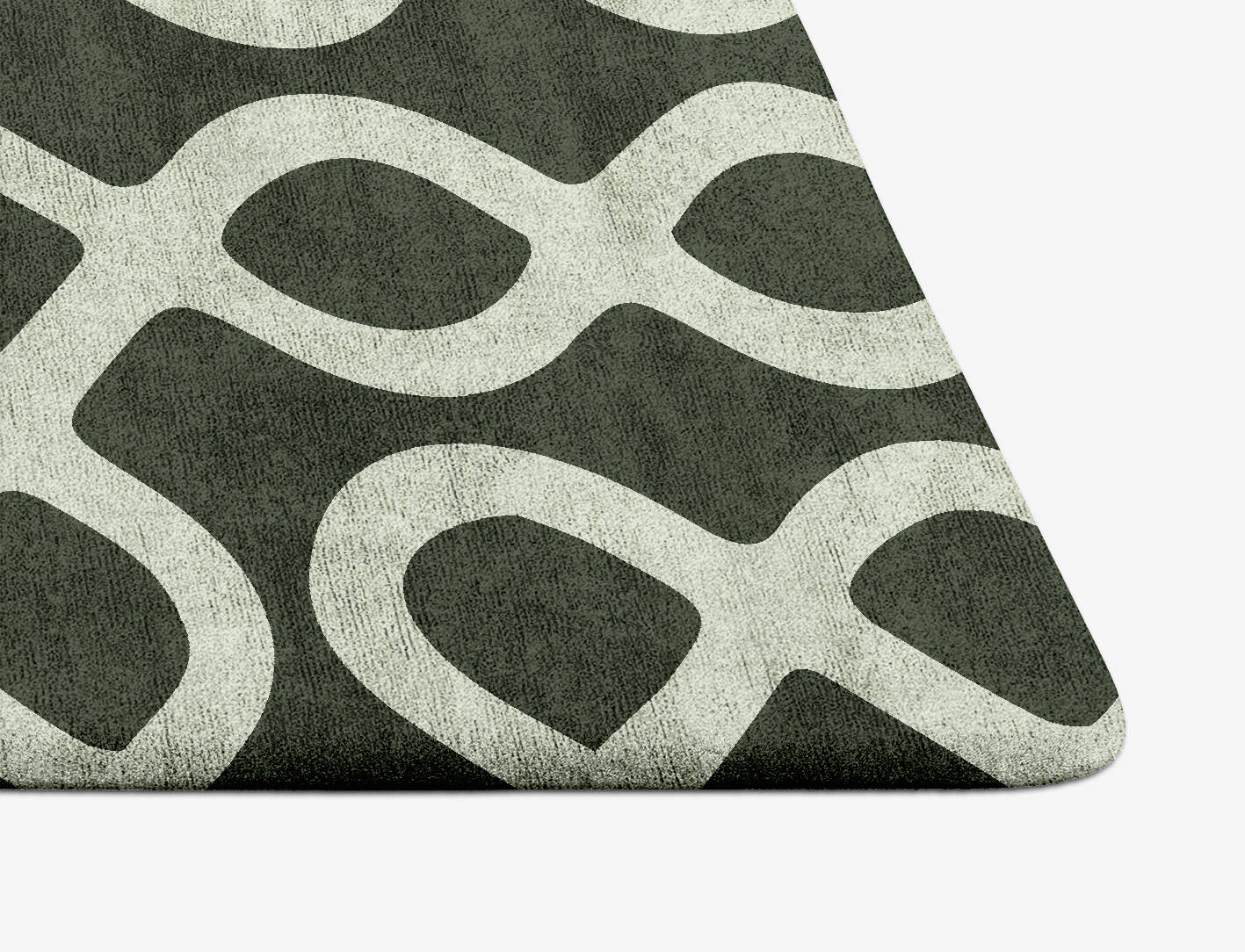 Cursive Modern Geometrics Arch Hand Tufted Bamboo Silk Custom Rug by Rug Artisan