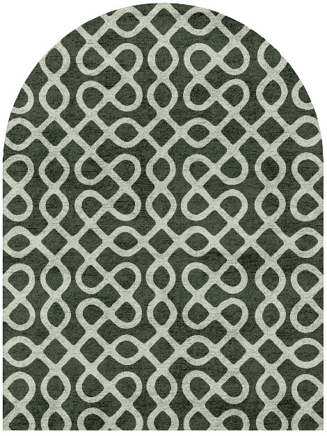 Cursive Modern Geometrics Arch Hand Tufted Bamboo Silk Custom Rug by Rug Artisan