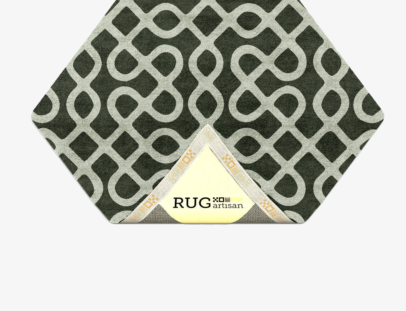 Cursive Modern Geometrics Diamond Hand Tufted Bamboo Silk Custom Rug by Rug Artisan