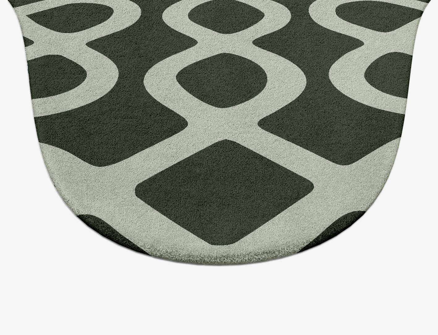 Cursive Modern Geometrics Drop Hand Tufted Pure Wool Custom Rug by Rug Artisan