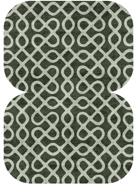 Cursive Modern Geometrics Eight Hand Tufted Bamboo Silk Custom Rug by Rug Artisan