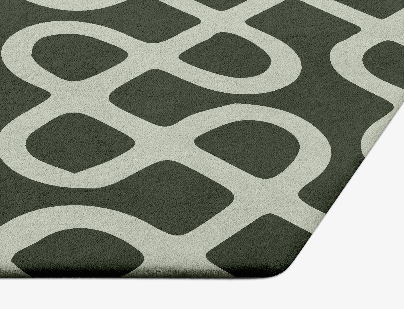 Cursive Modern Geometrics Hexagon Hand Tufted Pure Wool Custom Rug by Rug Artisan