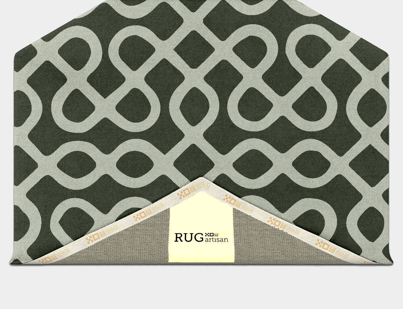 Cursive Modern Geometrics Hexagon Hand Tufted Pure Wool Custom Rug by Rug Artisan