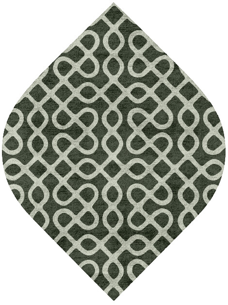 Cursive Modern Geometrics Ogee Hand Tufted Bamboo Silk Custom Rug by Rug Artisan