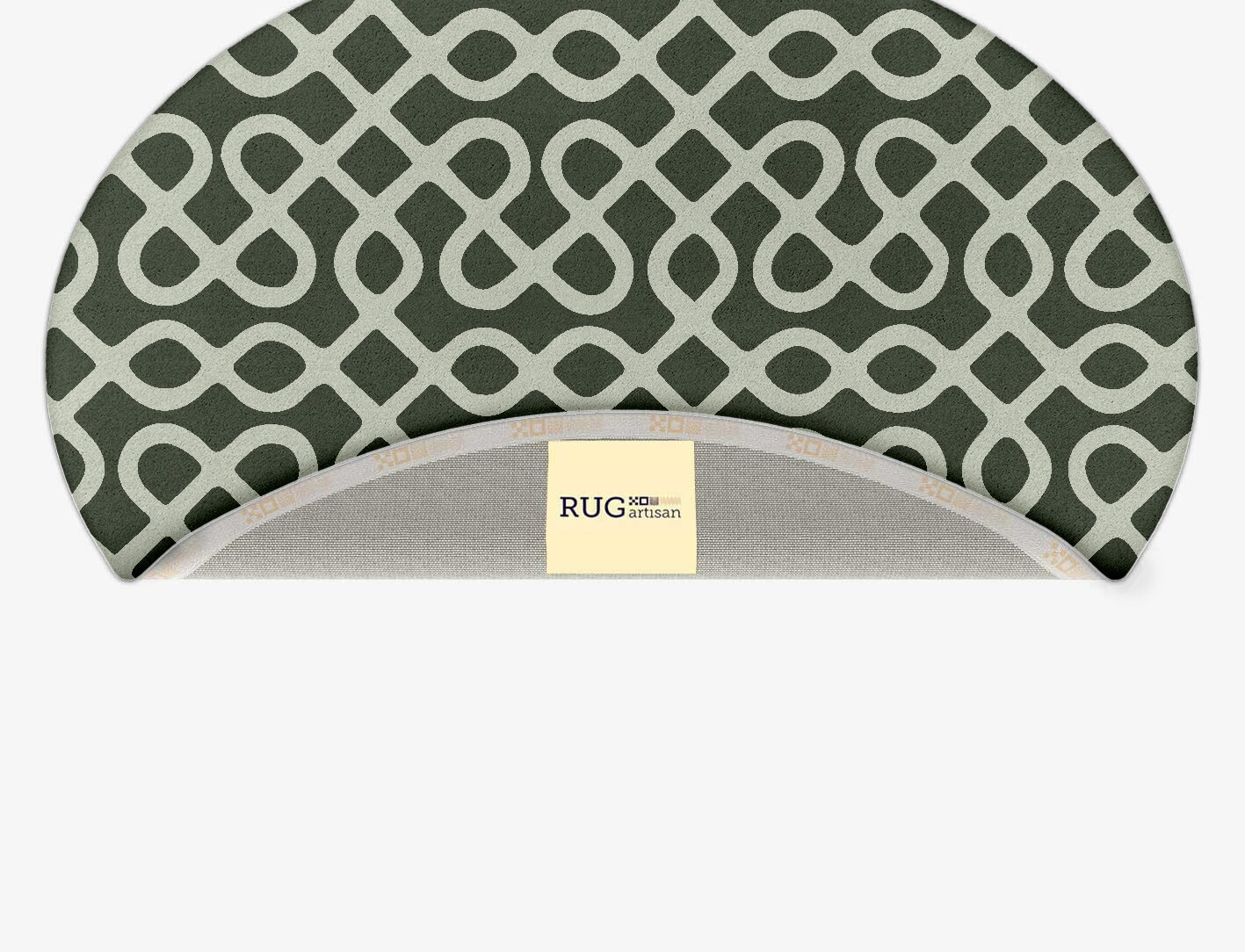 Cursive Geometric Oval Hand Tufted Pure Wool Custom Rug by Rug Artisan