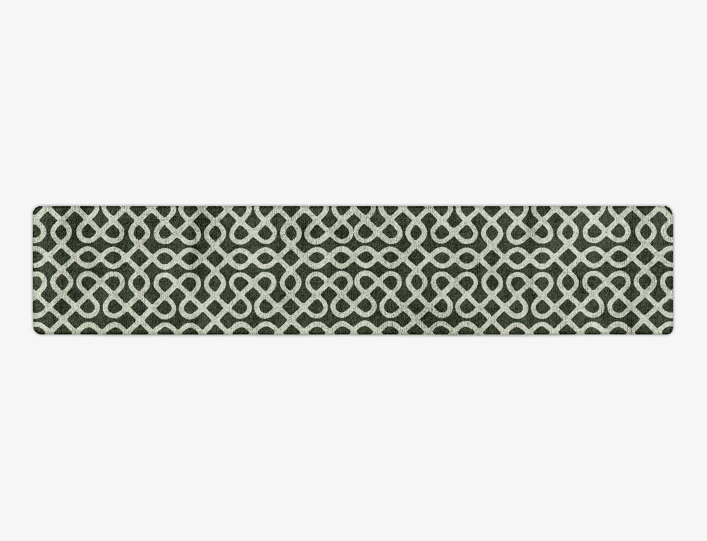 Cursive Modern Geometrics Runner Hand Tufted Bamboo Silk Custom Rug by Rug Artisan