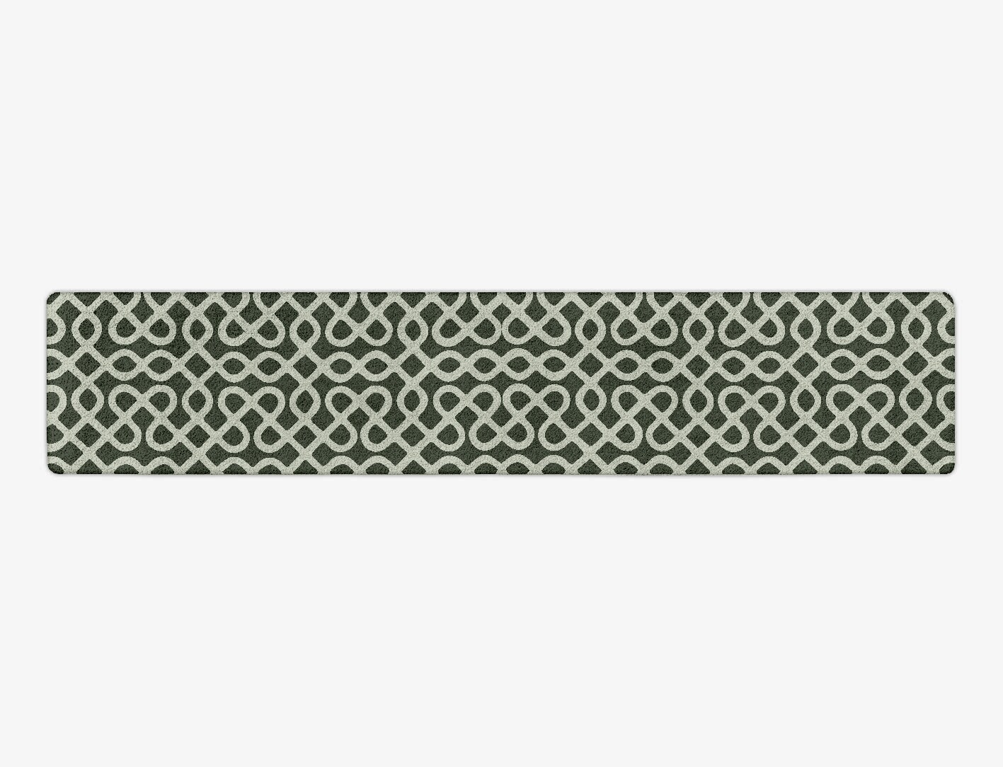Cursive Geometric Runner Hand Tufted Pure Wool Custom Rug by Rug Artisan