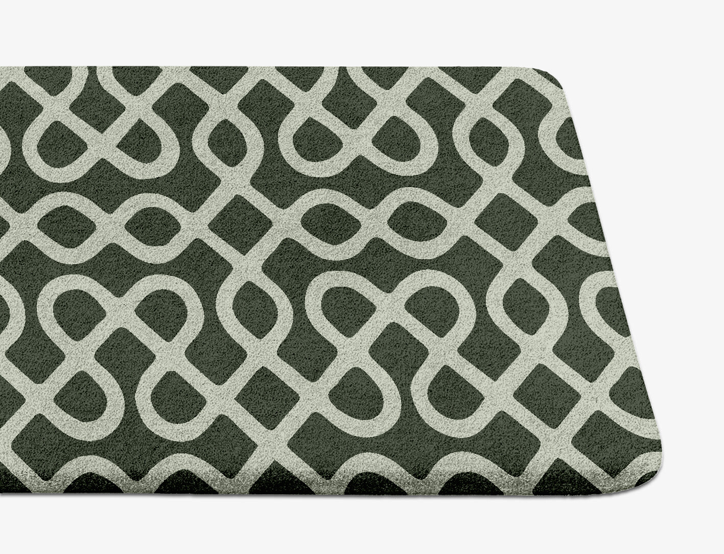 Cursive Geometric Runner Hand Tufted Pure Wool Custom Rug by Rug Artisan