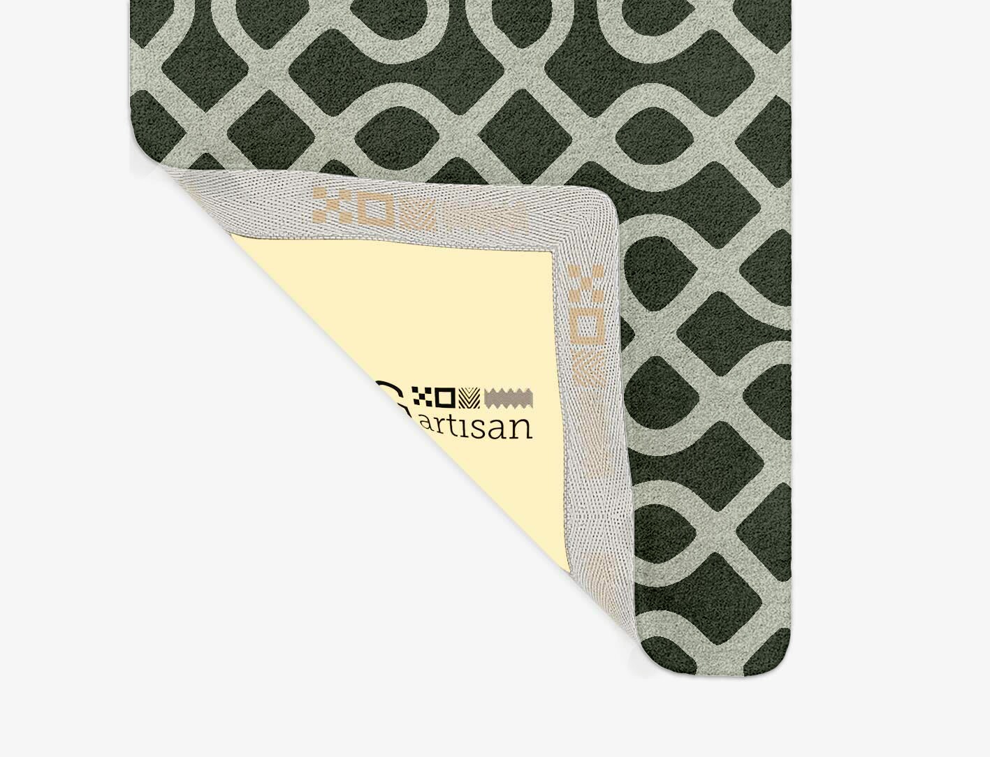 Cursive Geometric Runner Hand Tufted Pure Wool Custom Rug by Rug Artisan