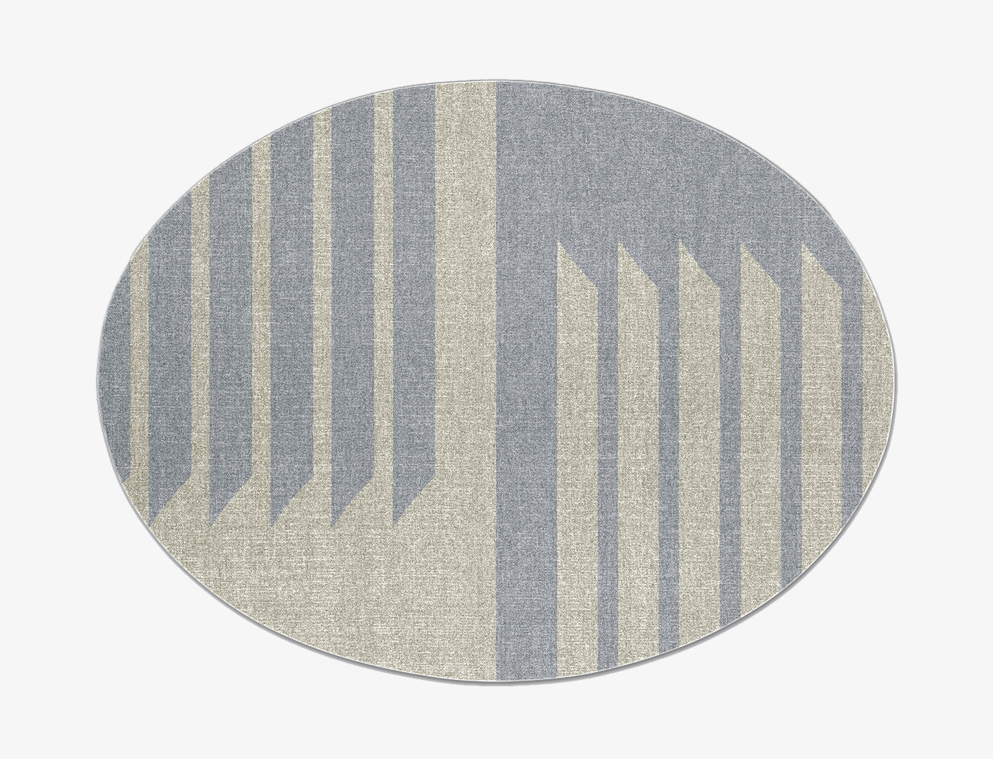 Daedelian Minimalist Oval Flatweave New Zealand Wool Custom Rug by Rug Artisan