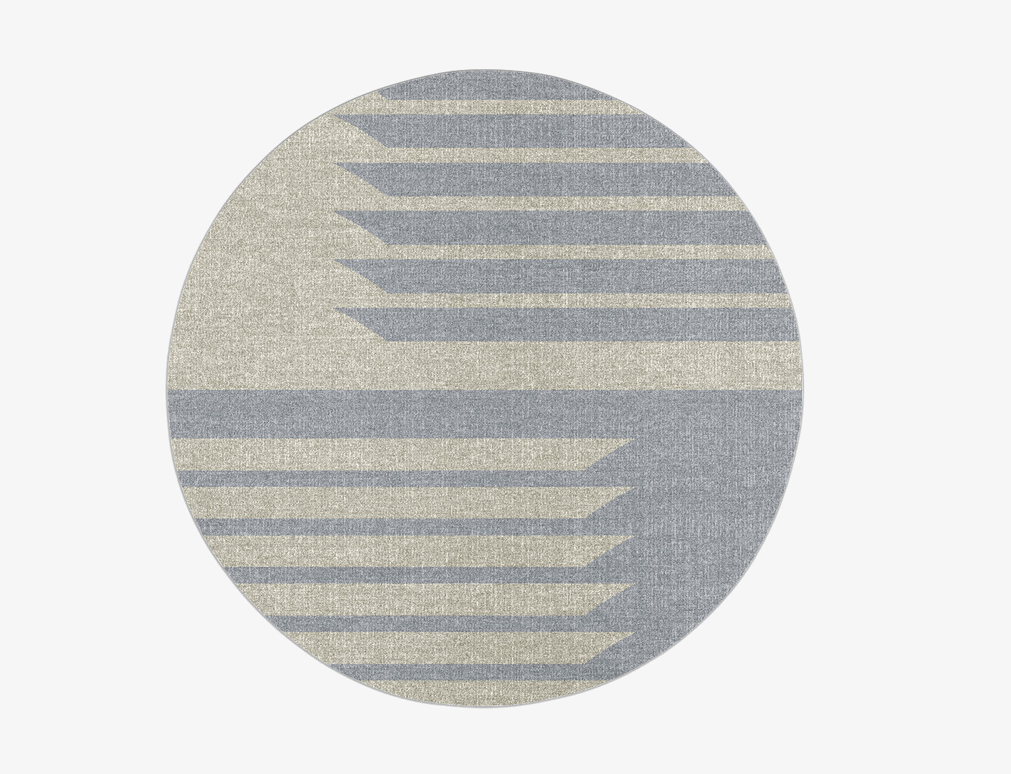 Daedelian Minimalist Round Flatweave New Zealand Wool Custom Rug by Rug Artisan