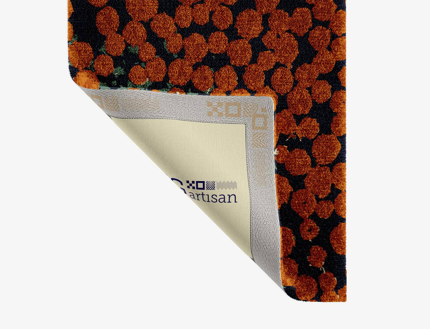 Daffodils Floral Runner Hand Knotted Tibetan Wool Custom Rug by Rug Artisan