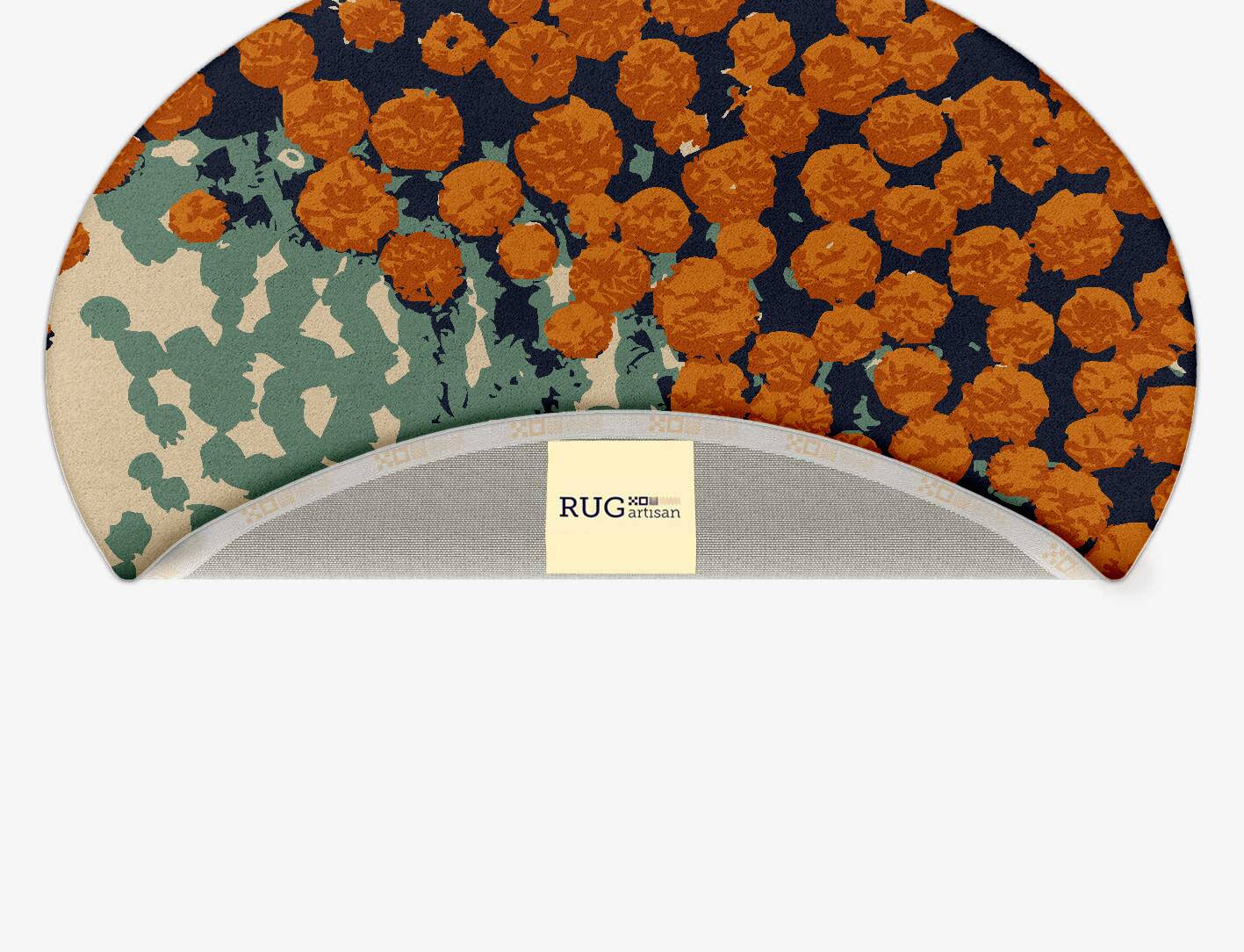 Daffodils Floral Oval Hand Tufted Pure Wool Custom Rug by Rug Artisan