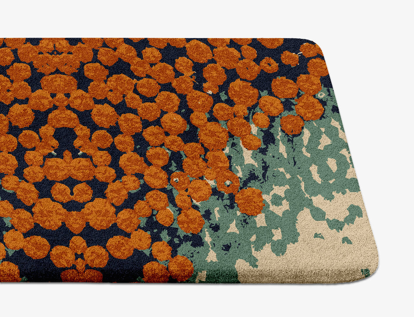 Daffodils Floral Runner Hand Tufted Pure Wool Custom Rug by Rug Artisan