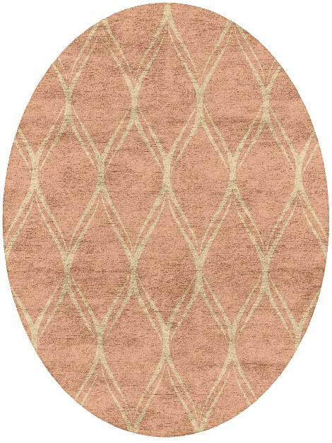 Dainty Minimalist Oval Hand Tufted Bamboo Silk Custom Rug by Rug Artisan