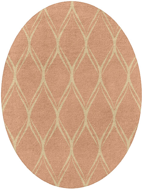Dainty Minimalist Oval Hand Tufted Pure Wool Custom Rug by Rug Artisan
