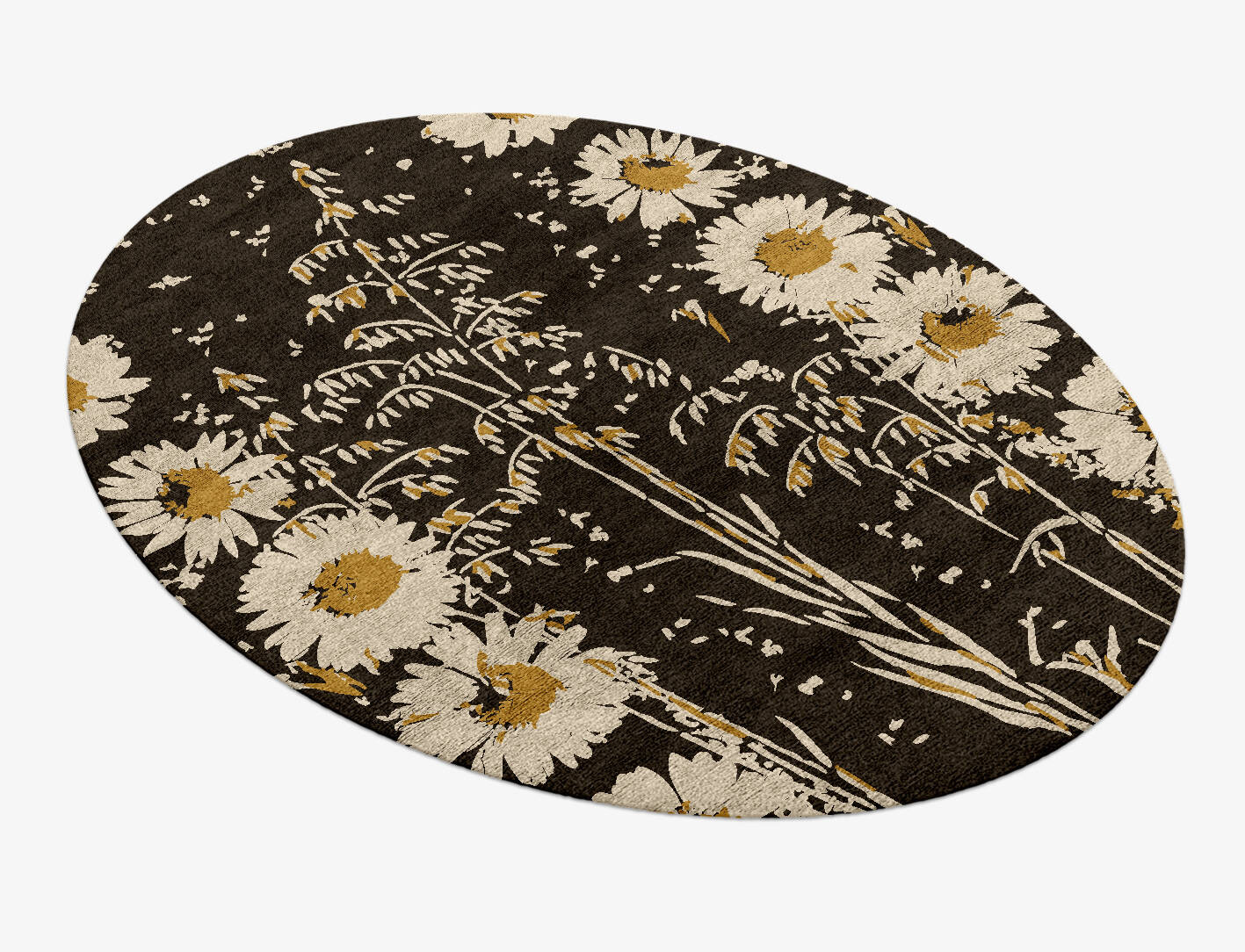 Daisydale Floral Oval Hand Knotted Bamboo Silk Custom Rug by Rug Artisan