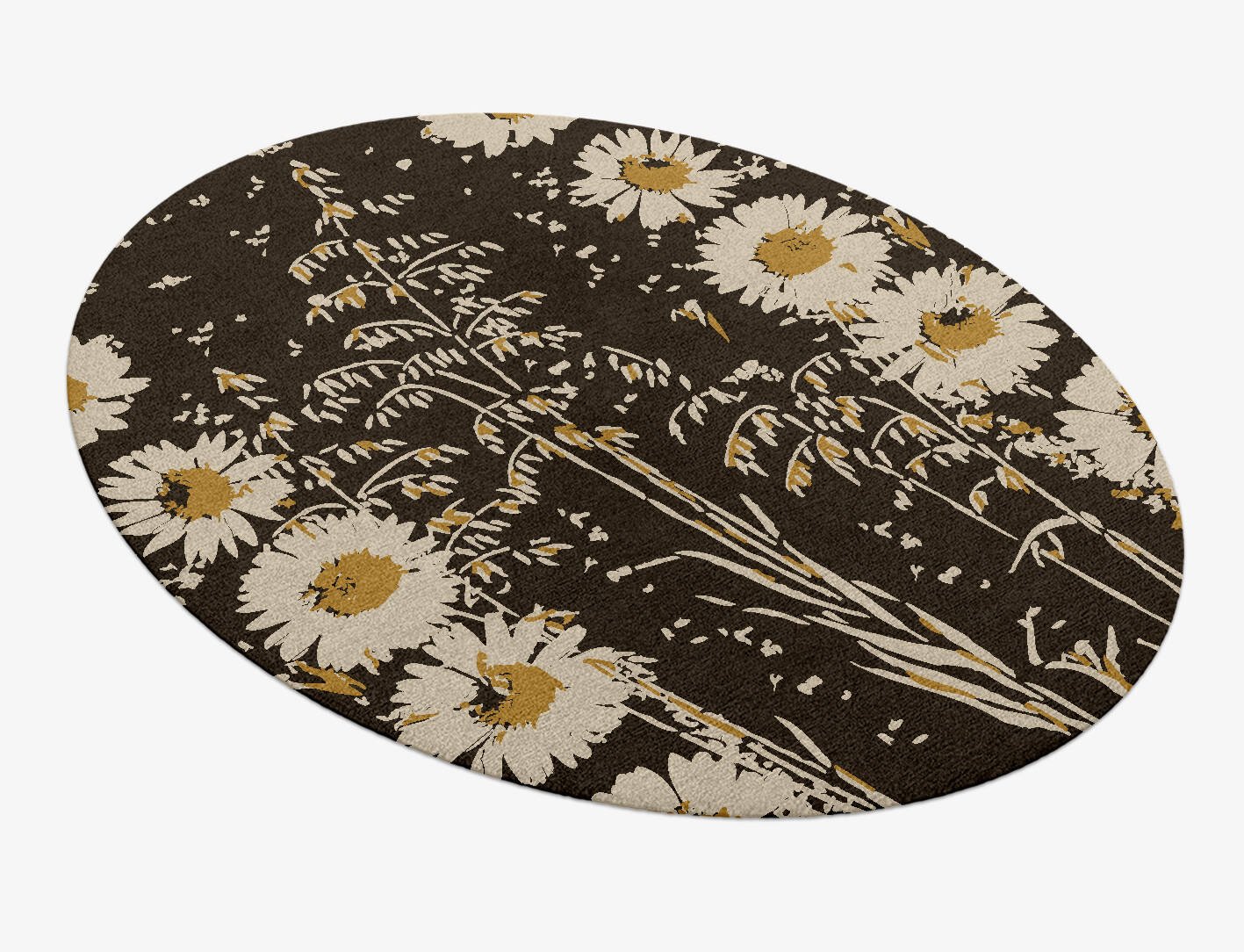 Daisydale Floral Oval Hand Knotted Tibetan Wool Custom Rug by Rug Artisan